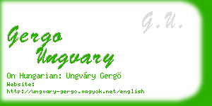 gergo ungvary business card